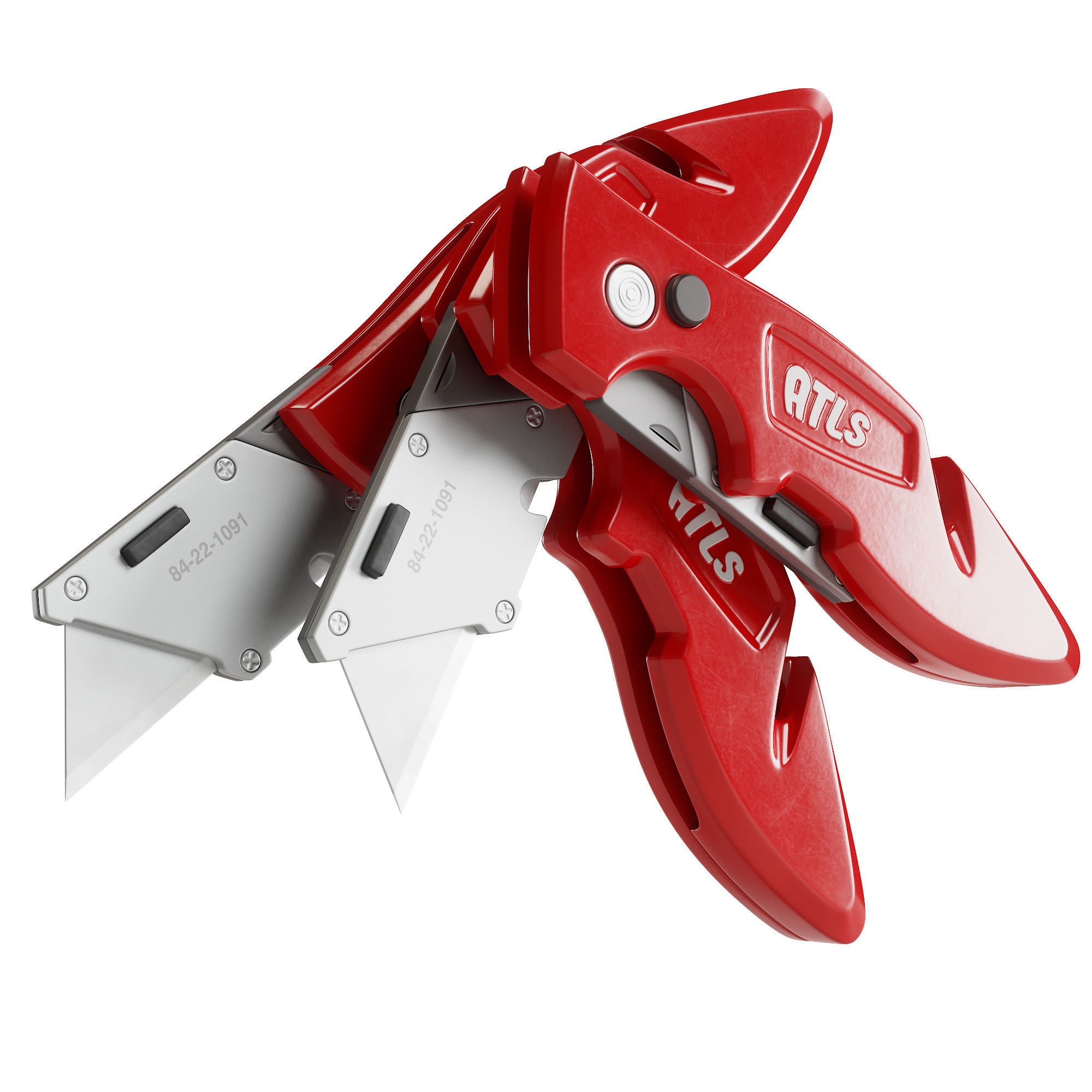 Metal Utility Knife with Hook 3D model_8