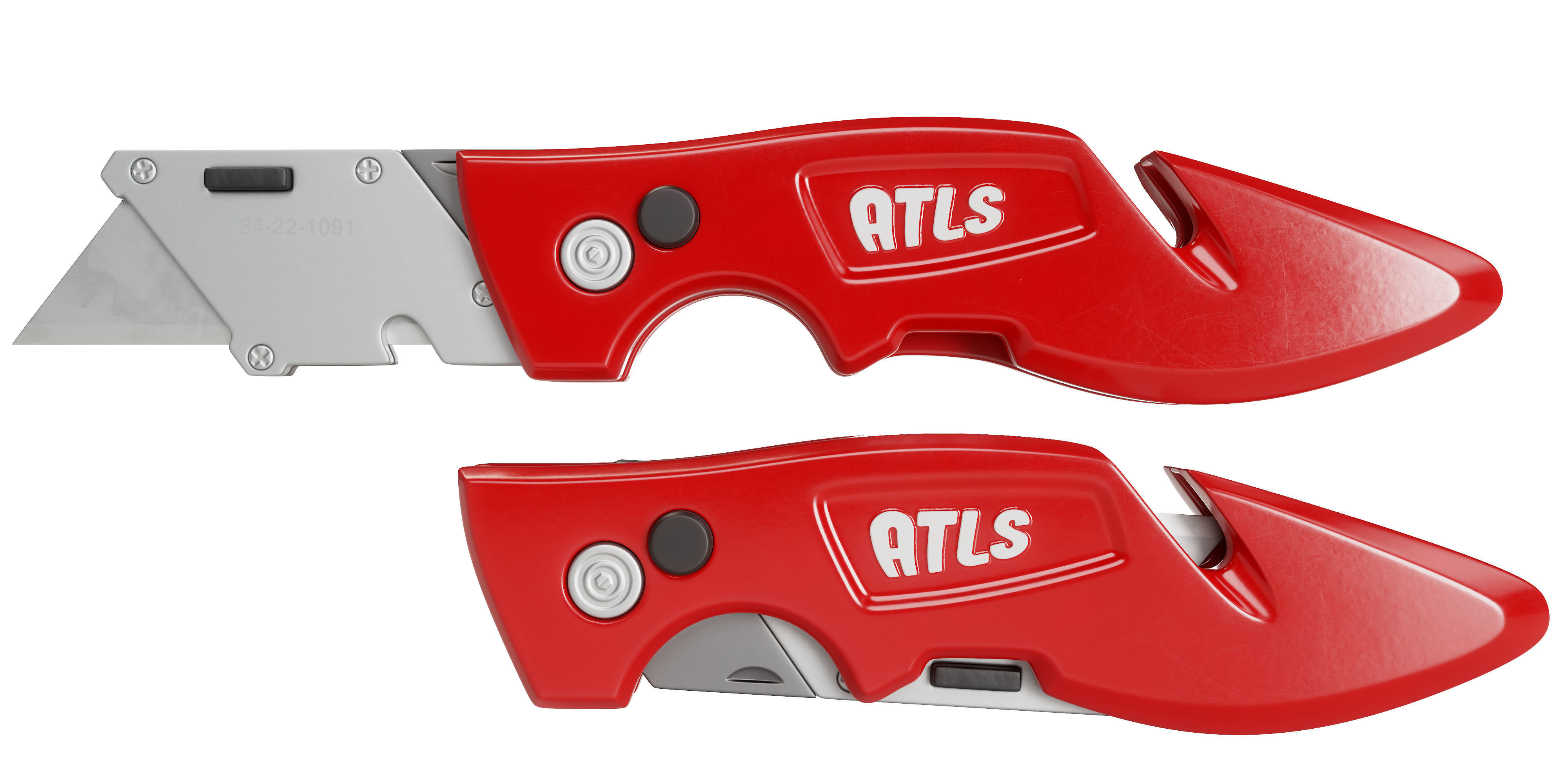 Metal Utility Knife with Hook 3D model_9