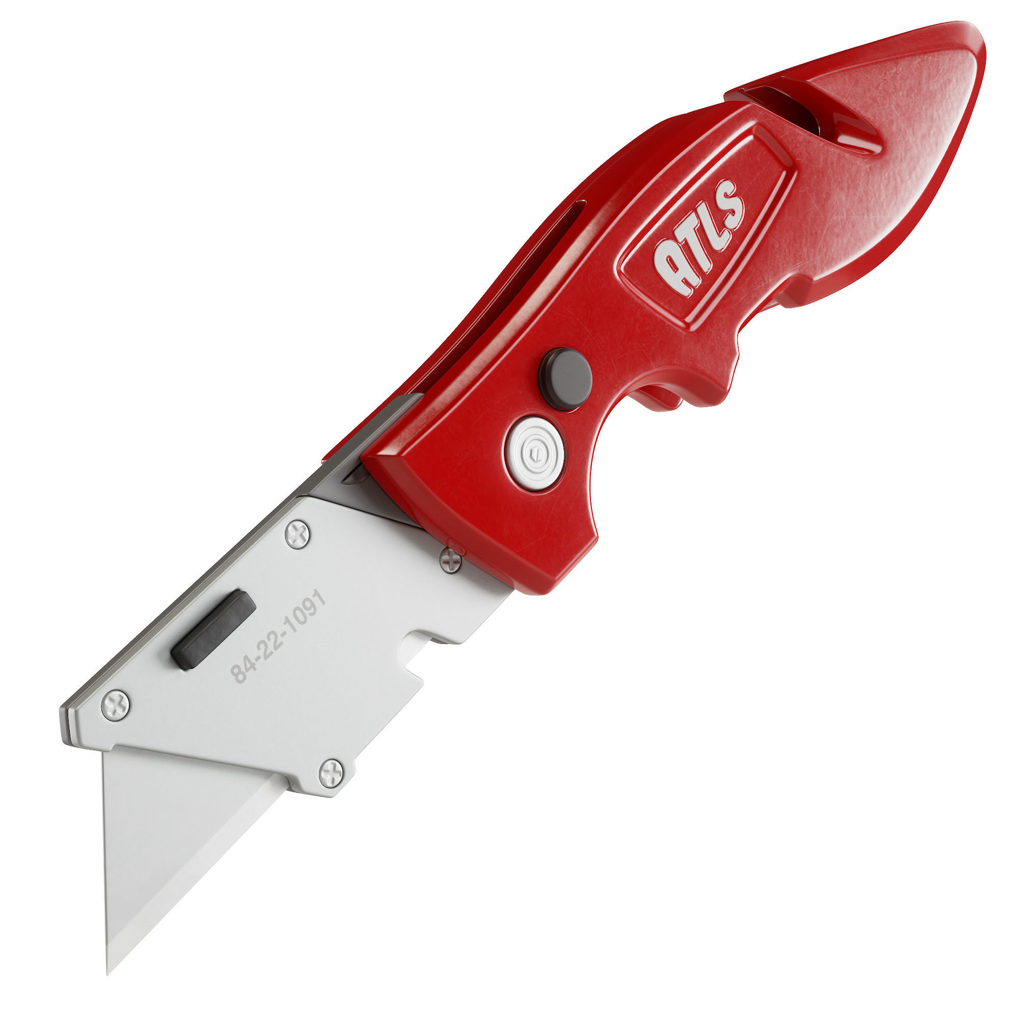 Metal Utility Knife with Hook 3D model_5