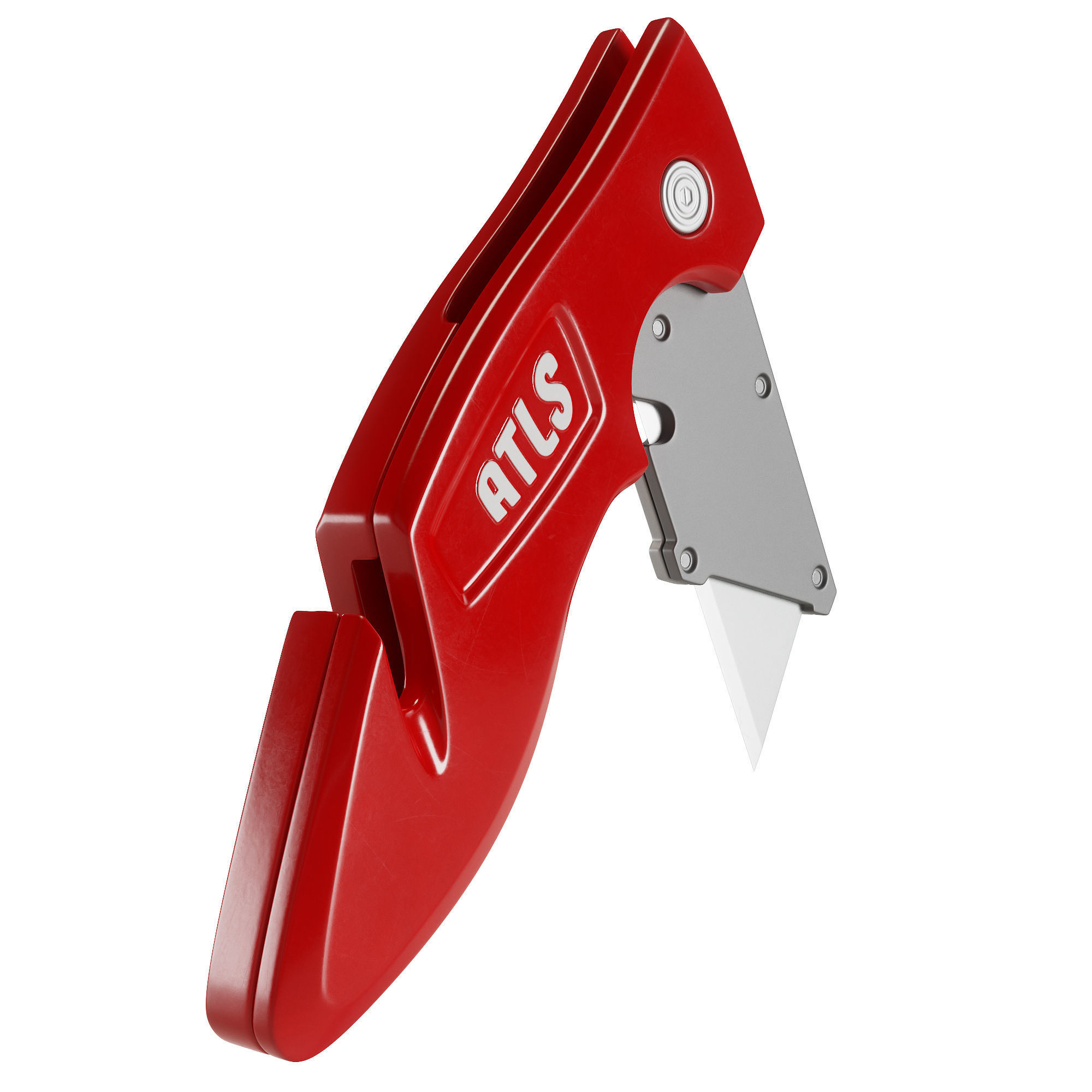 Metal Utility Knife with Hook 3D model_4