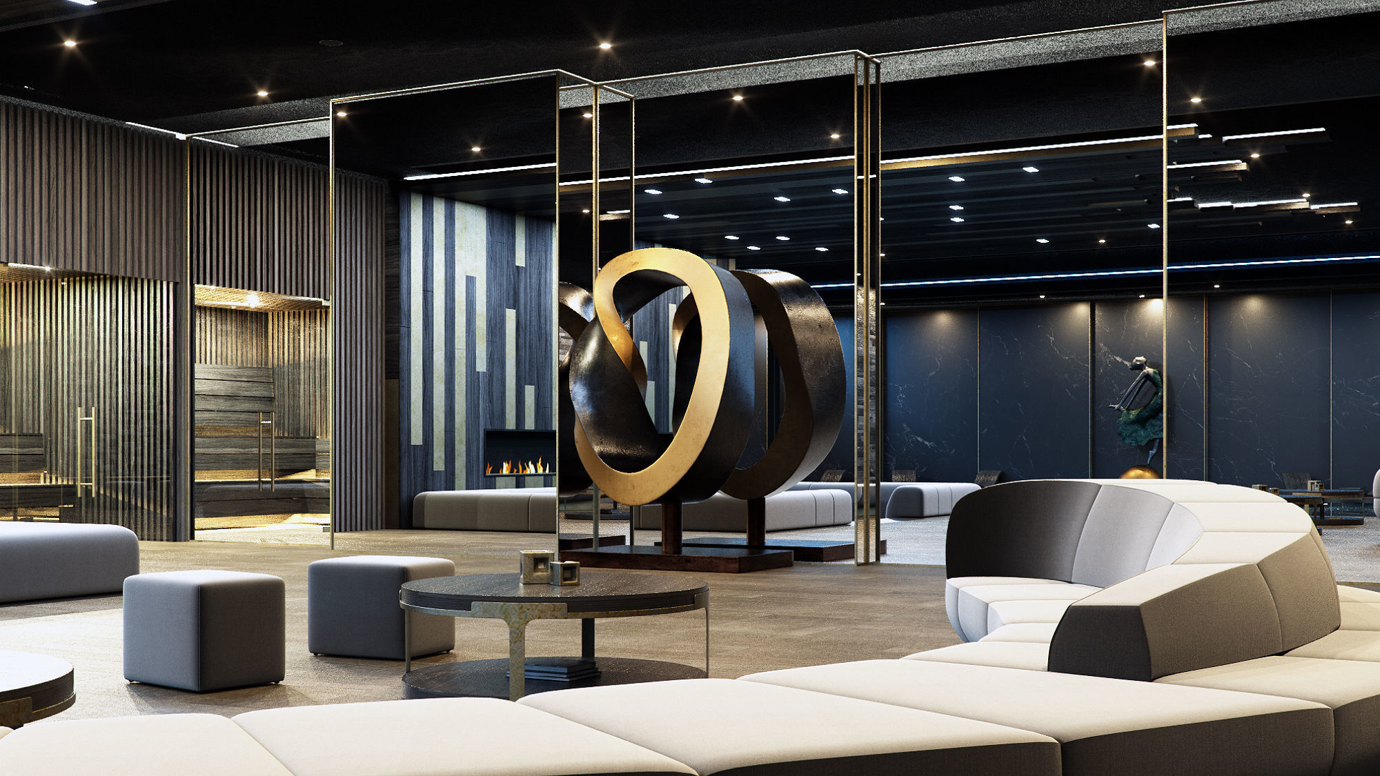 Octane - C4D scene files - Residential Pool Interior 3D model_2