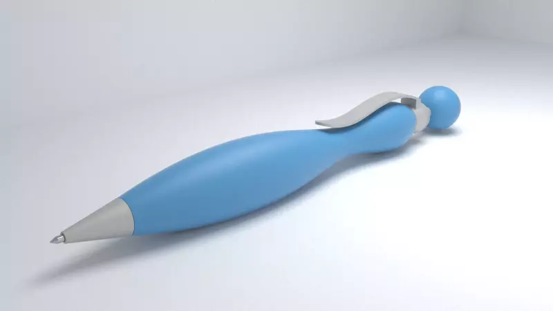 Blue pen Free 3D model