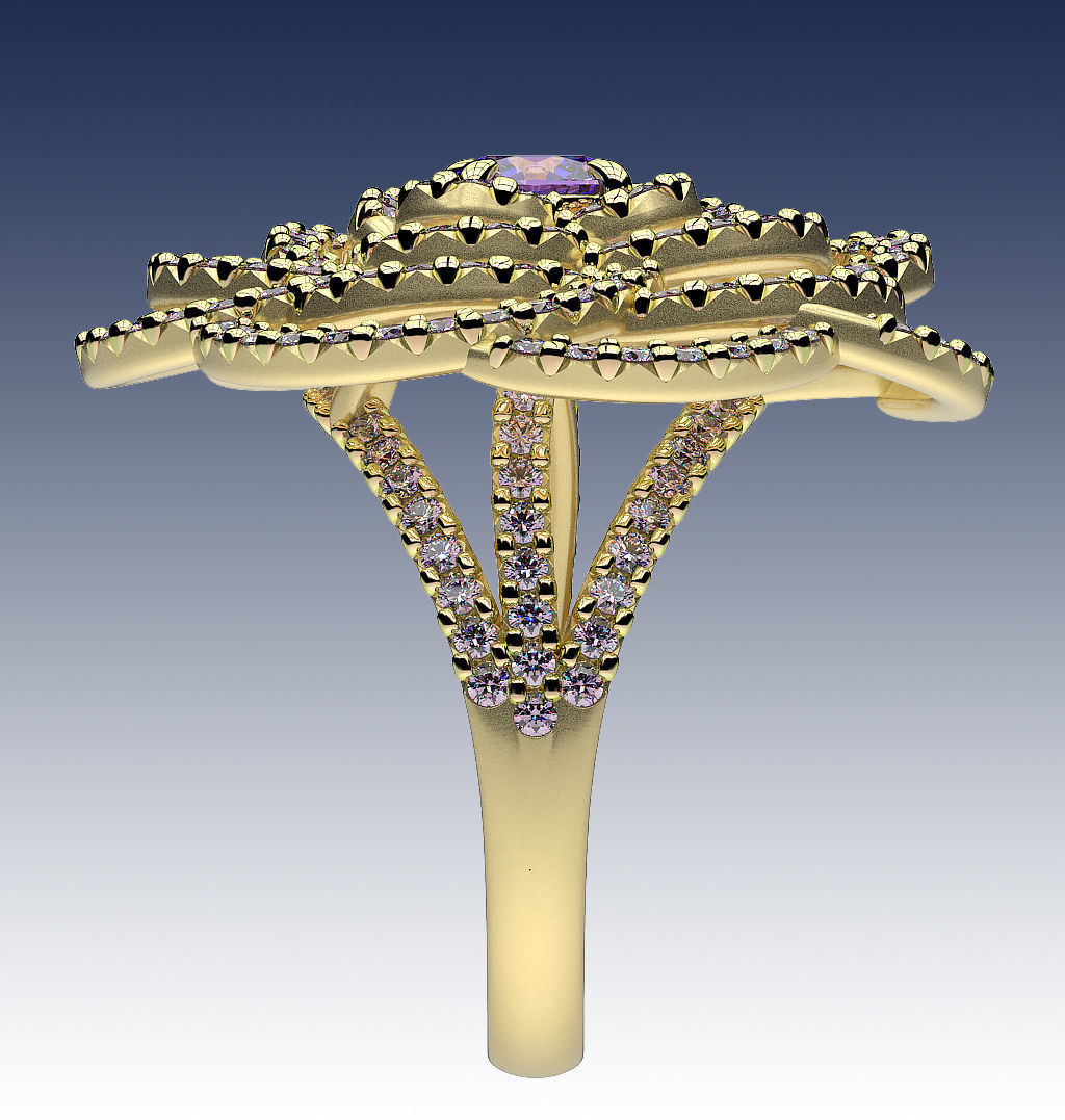 Ring Petals 3D print model_7