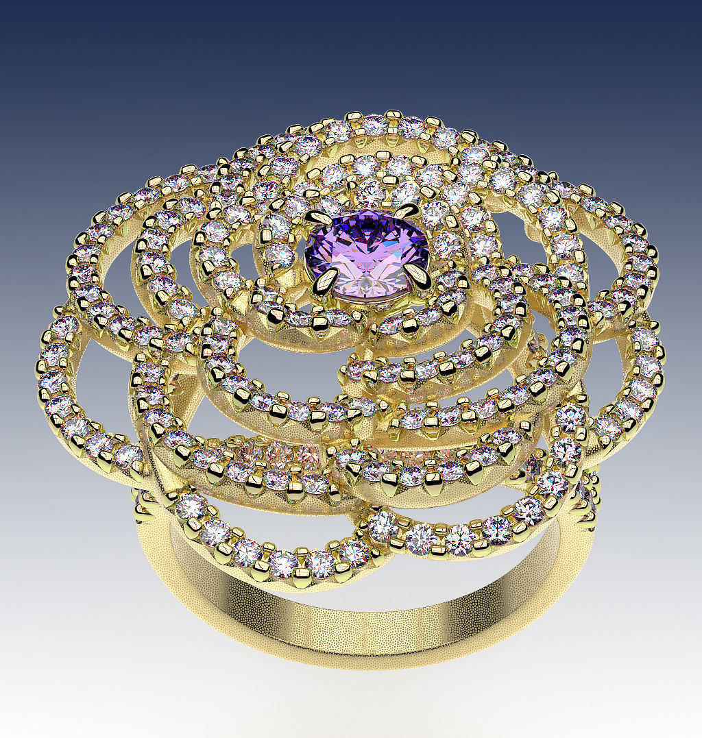 Ring Petals 3D print model_8