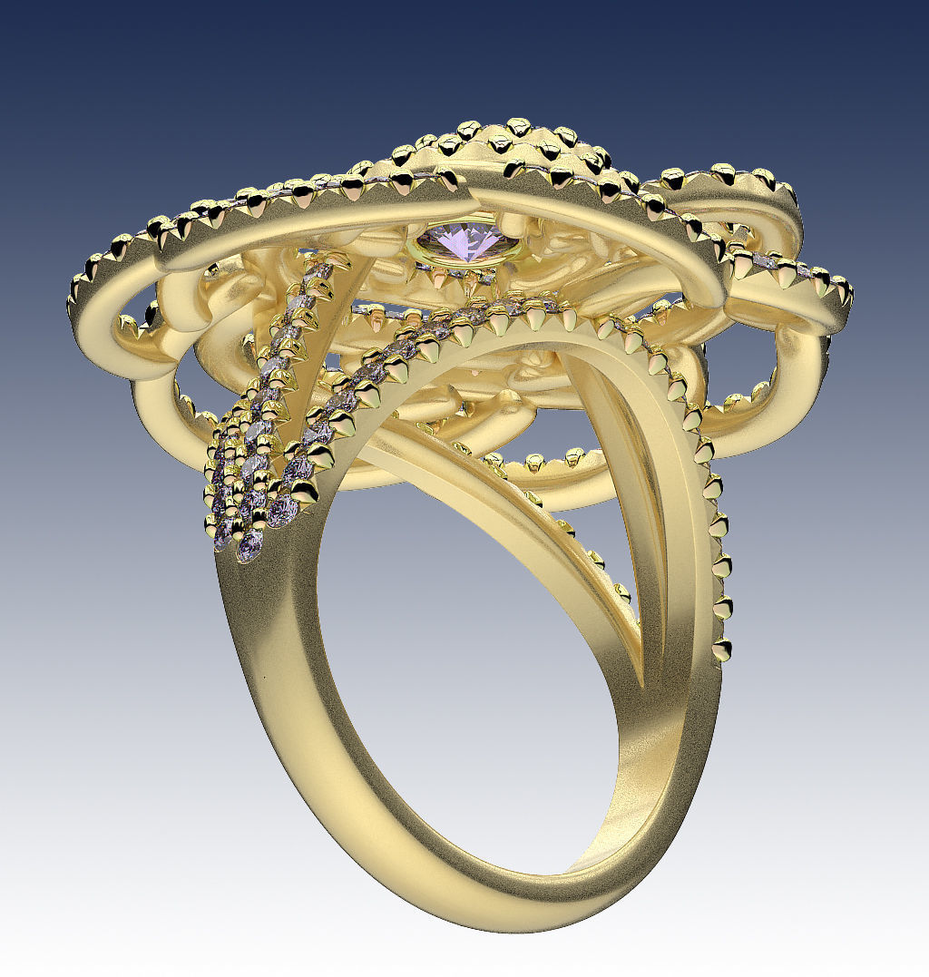 Ring Petals 3D print model_6