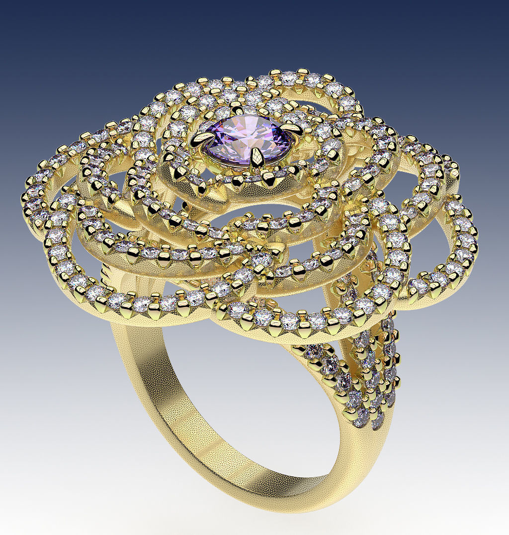 Ring Petals 3D print model_9
