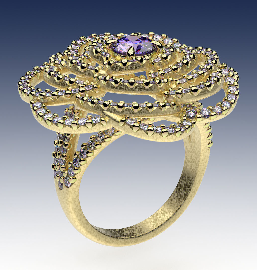 Ring Petals 3D print model_10