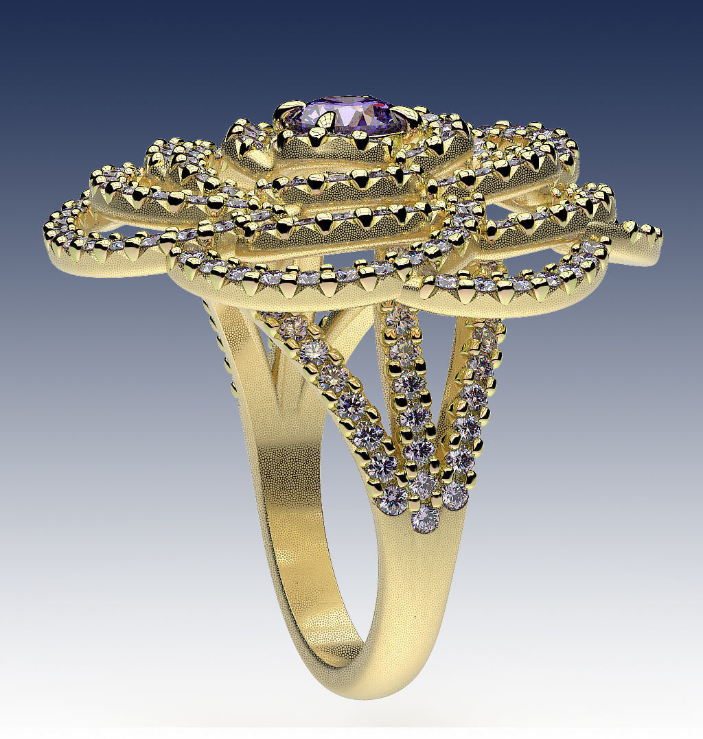 Ring Petals 3D print model_1