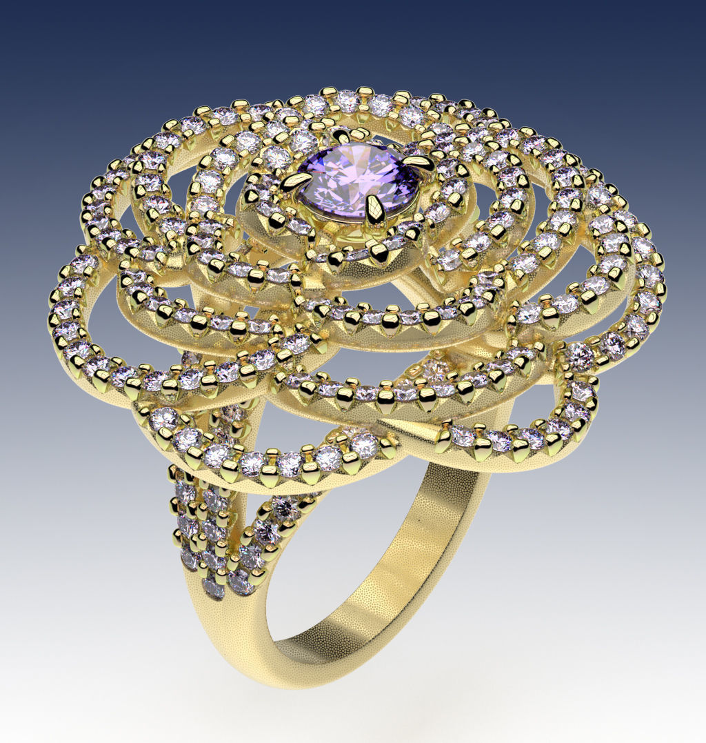 Ring Petals 3D print model_11