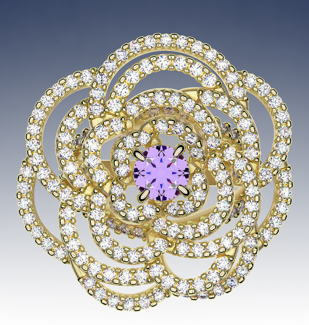 Ring Petals 3D print model_3