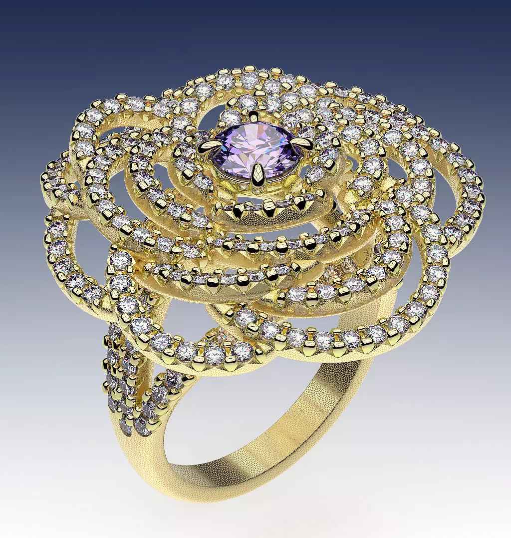 Ring Petals 3D print model_0