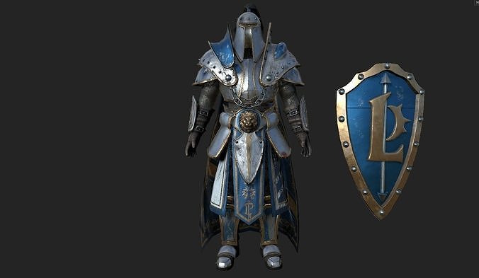 Warcraft Lordaeron Footman Low-poly 3D model