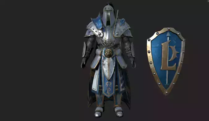 Warcraft Lordaeron Footman Low-poly 3D model