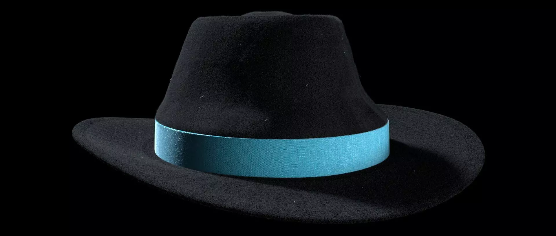 Hat 3D model with band 3D model_0