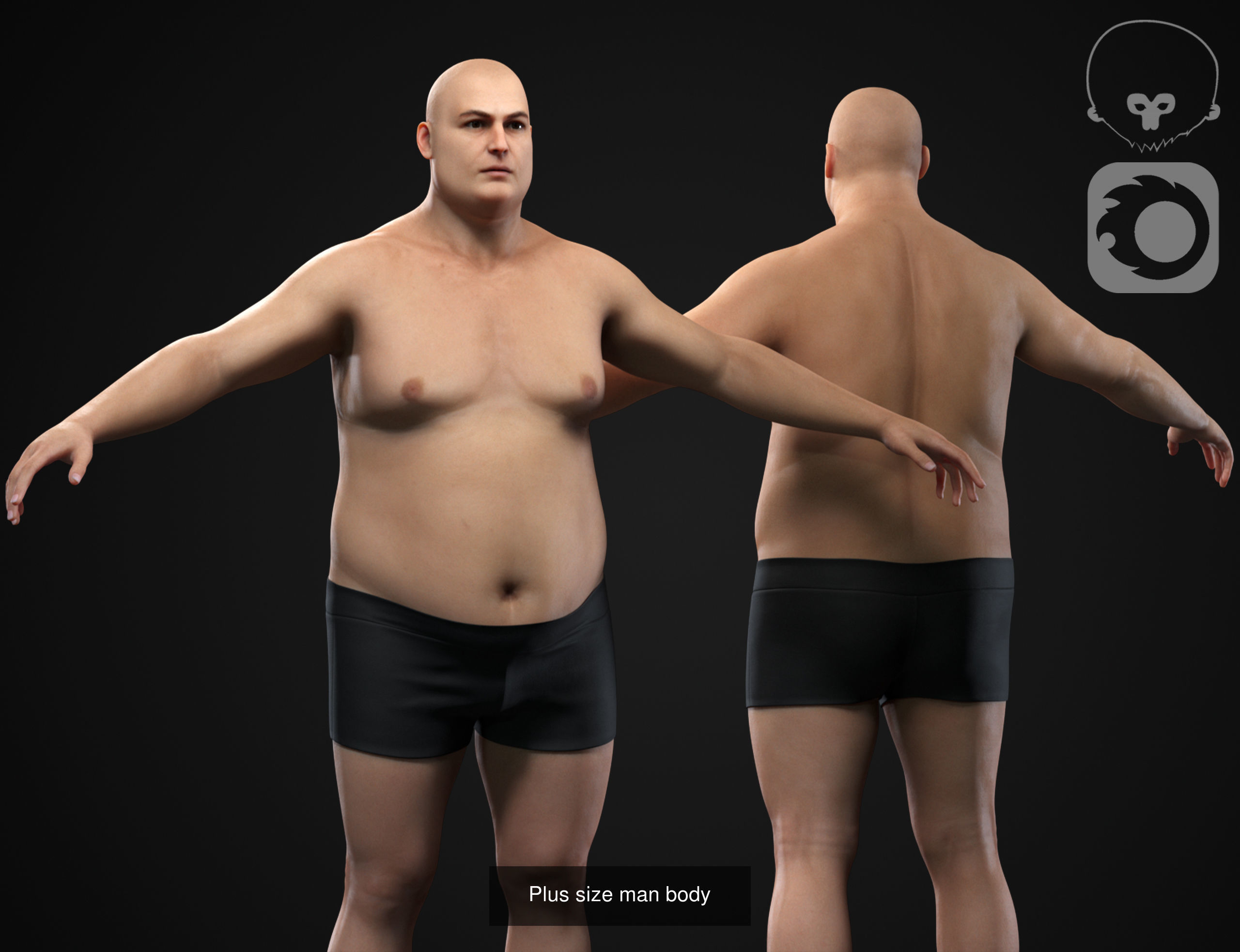 Plus size men pack 3D Model Collection_2