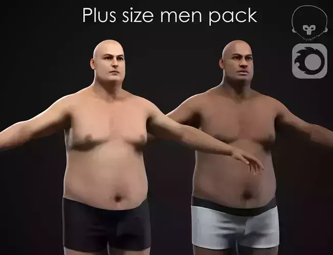 Plus size men pack 3D Model Collection