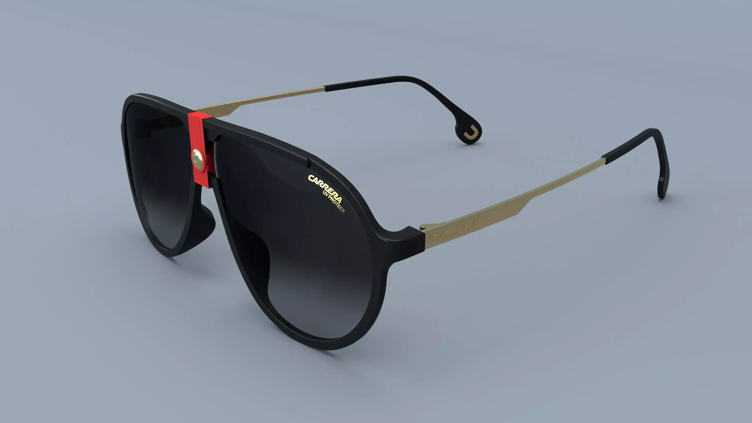 Carrera Square Pilot Sunglasses 3D model