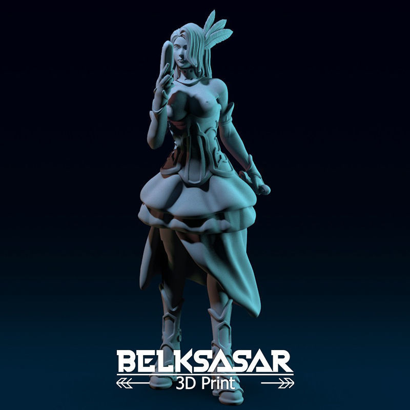 Courtesan Rogue Spy Normal and Topless 3D print model_4