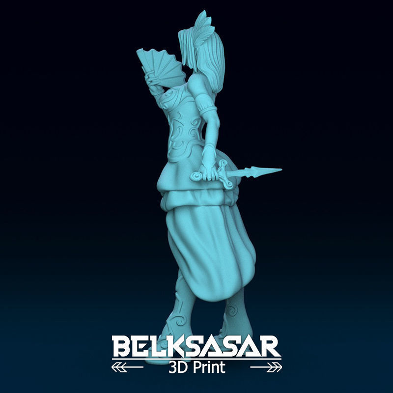 Courtesan Rogue Spy Normal and Topless 3D print model_7