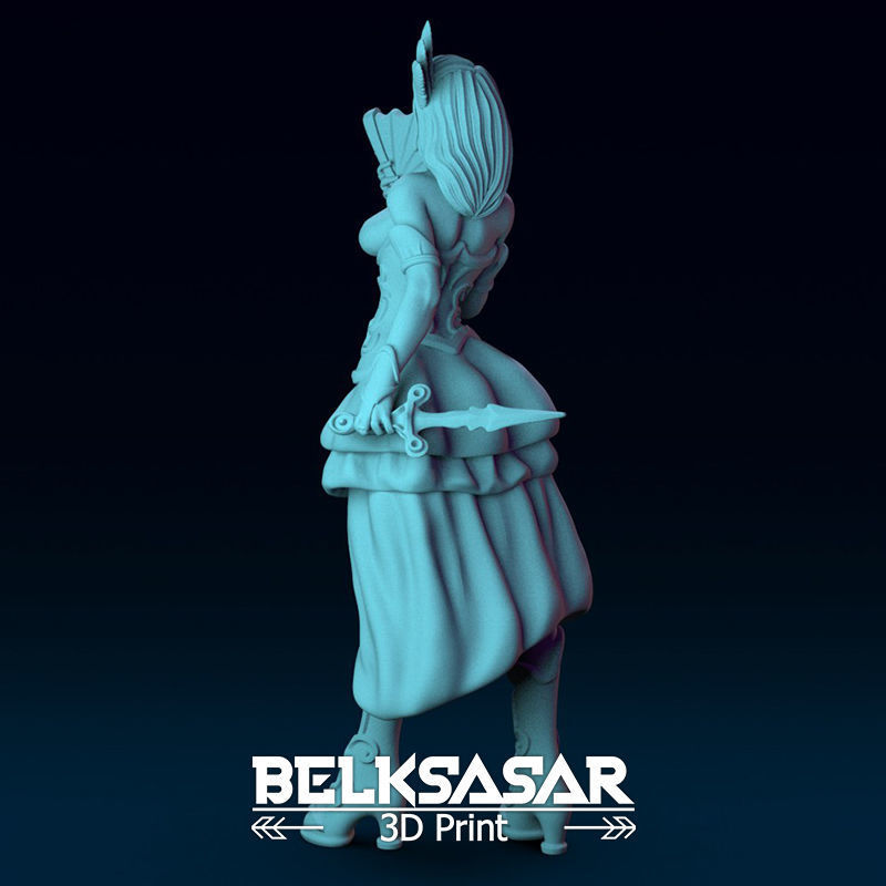Courtesan Rogue Spy Normal and Topless 3D print model_10