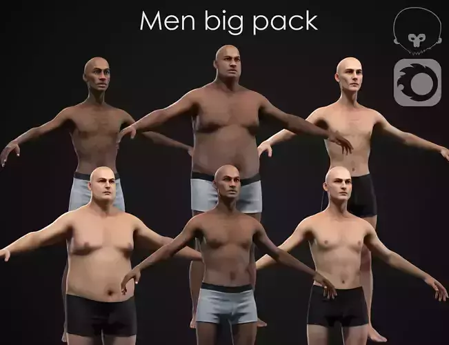 Men big pack 3D Model Collection
