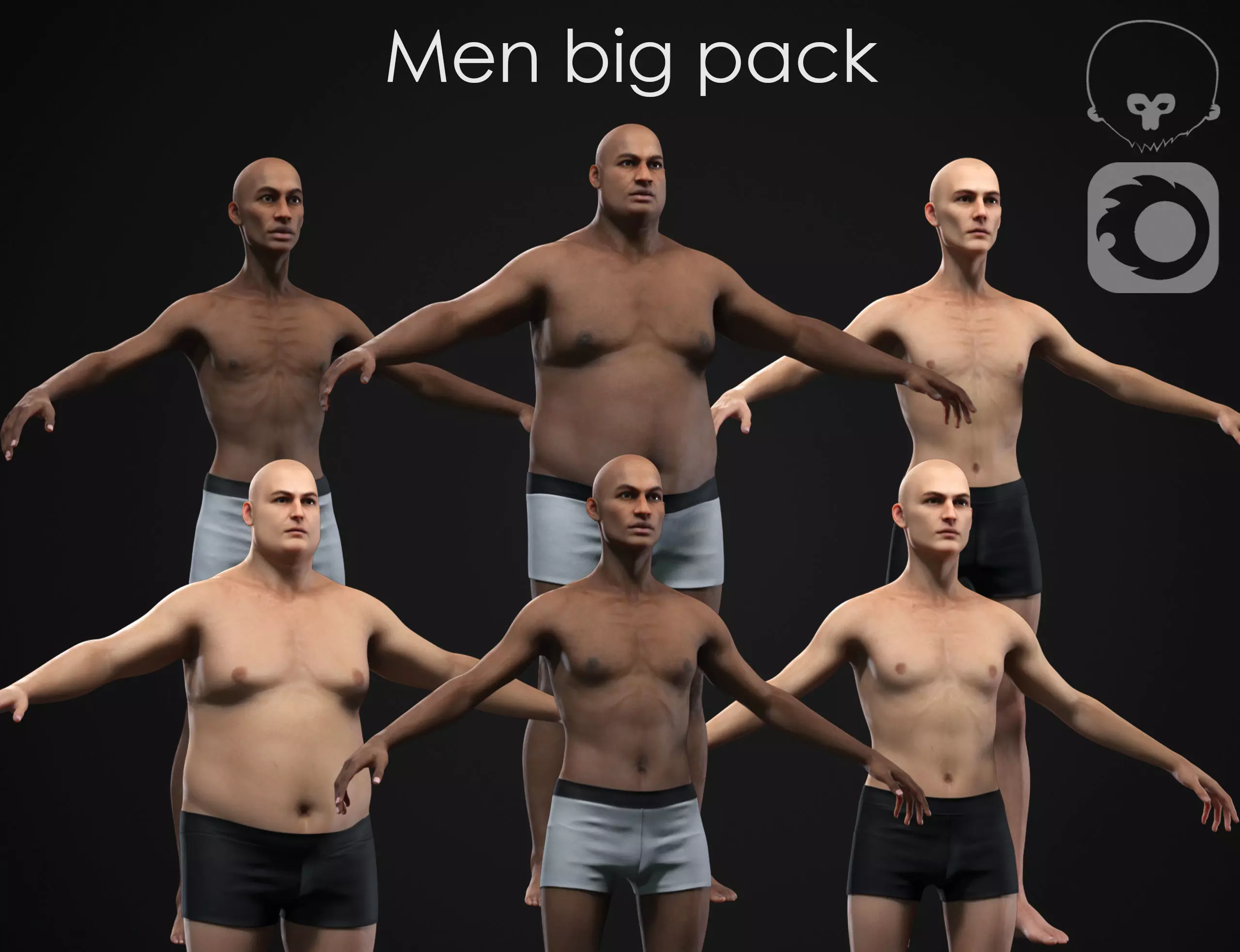 Men big pack 3D Model Collection_0