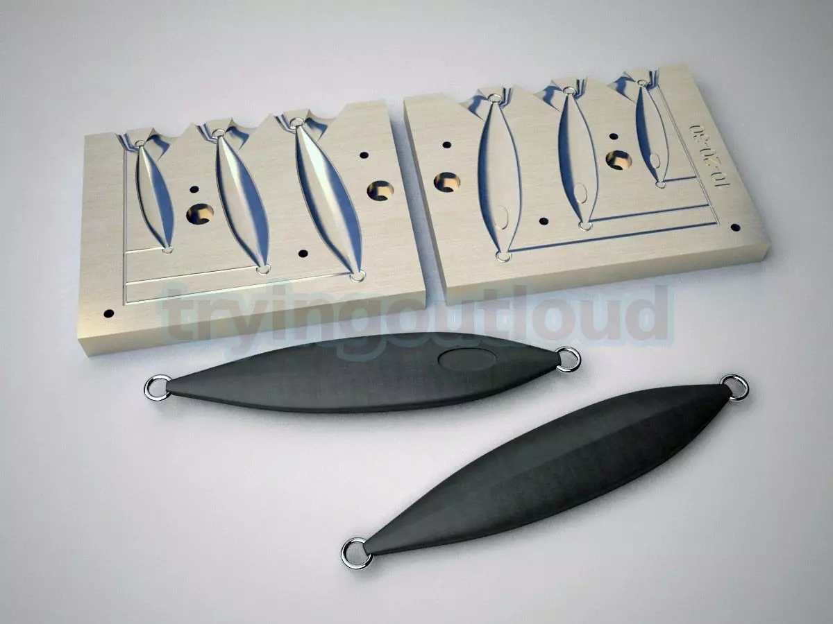 10-30 GR Slow PItch Slug Metal Jig Mold 3D print model_0