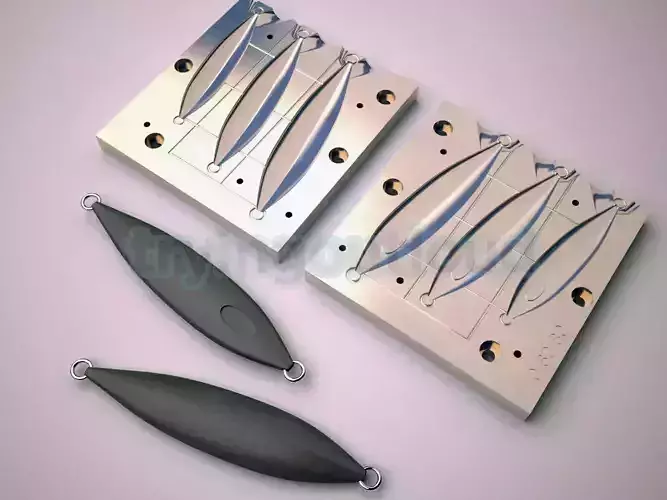 40-80 GR Slow PItch Slug Metal Jig Mold