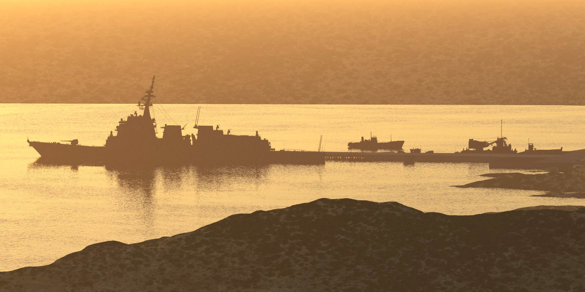 JMSDF DDG-180 HAGURO guided-missile destroyer 3D model_6