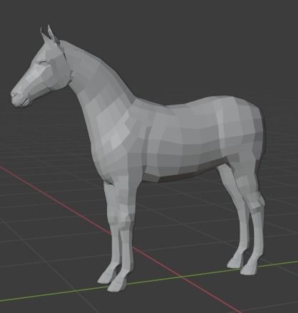 low poly 3d horse model Free 3D model_9