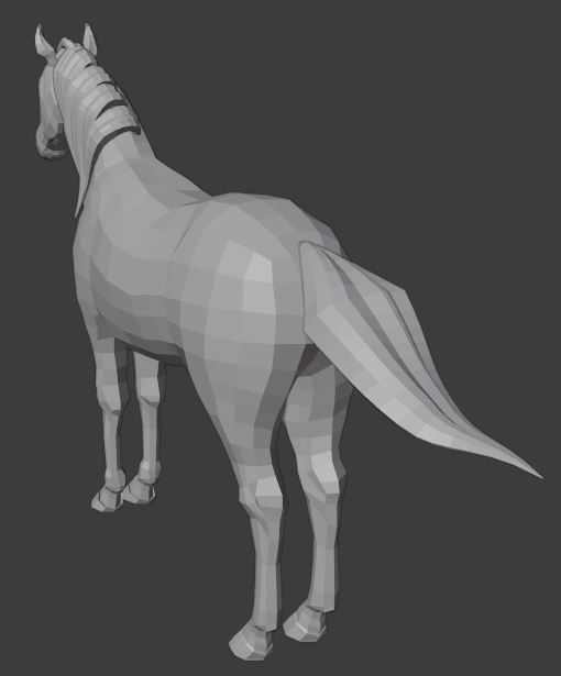 low poly 3d horse model Free 3D model_5