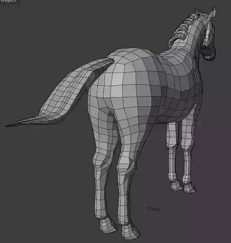 low poly 3d horse model Free 3D model