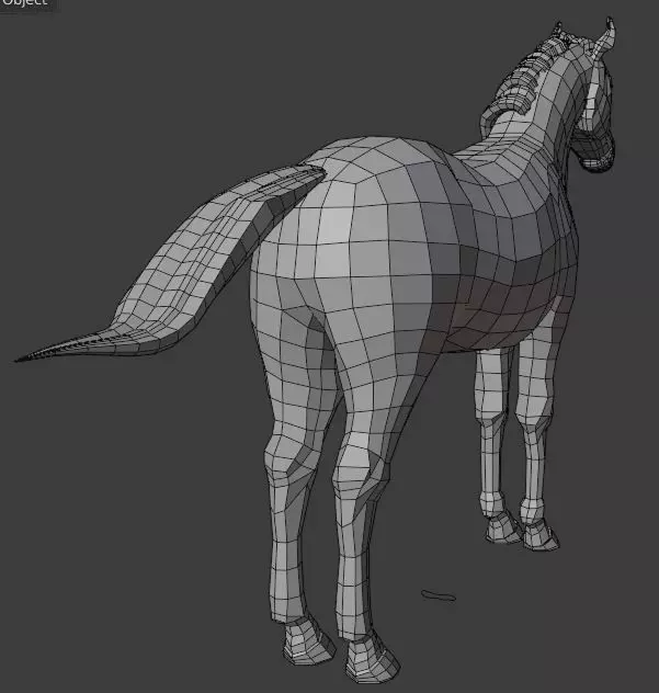low poly 3d horse model Free 3D model_0