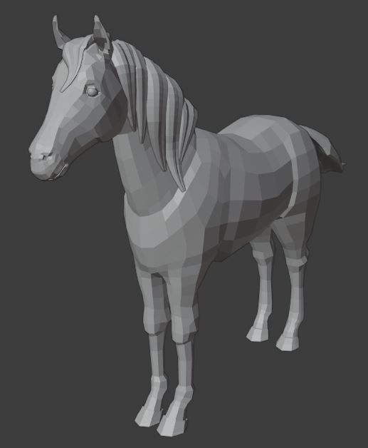 low poly 3d horse model Free 3D model_8