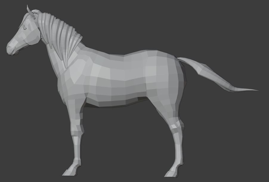 low poly 3d horse model Free 3D model_2