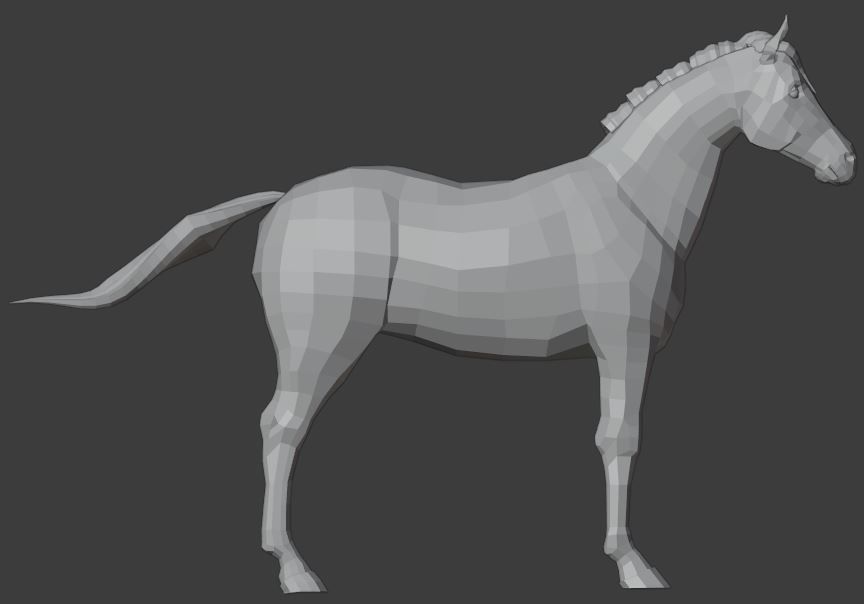 low poly 3d horse model Free 3D model_3