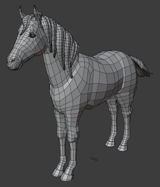 low poly 3d horse model Free 3D model_7