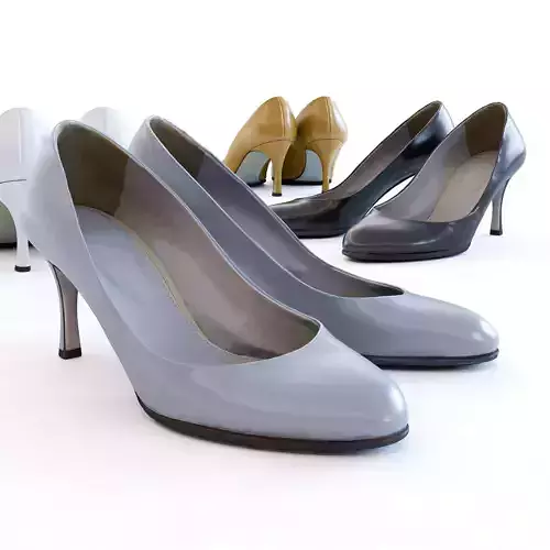 Spool Heel High Heels Low-poly 3D model