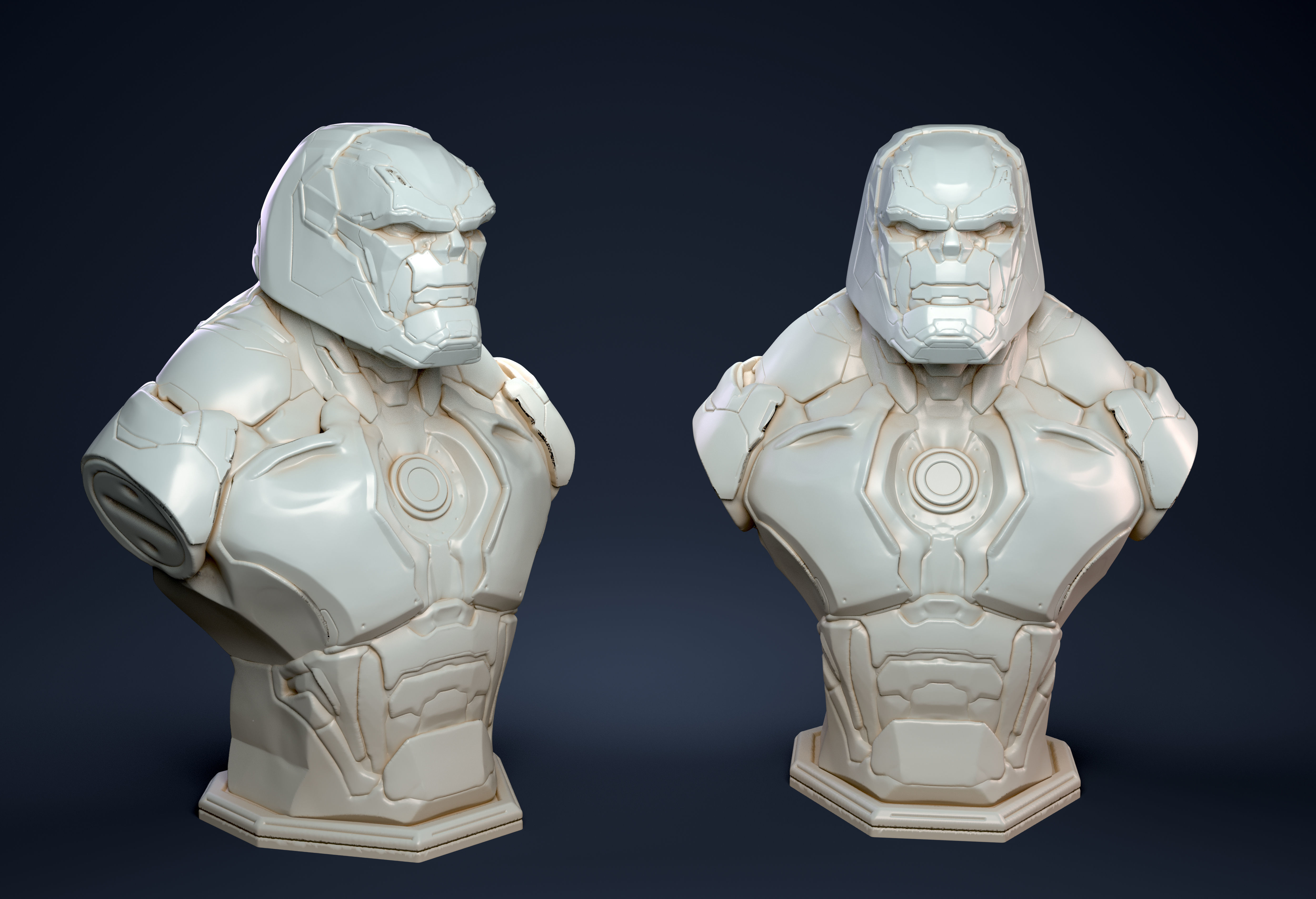 Darkseid Bust Mecha 3D print model_2