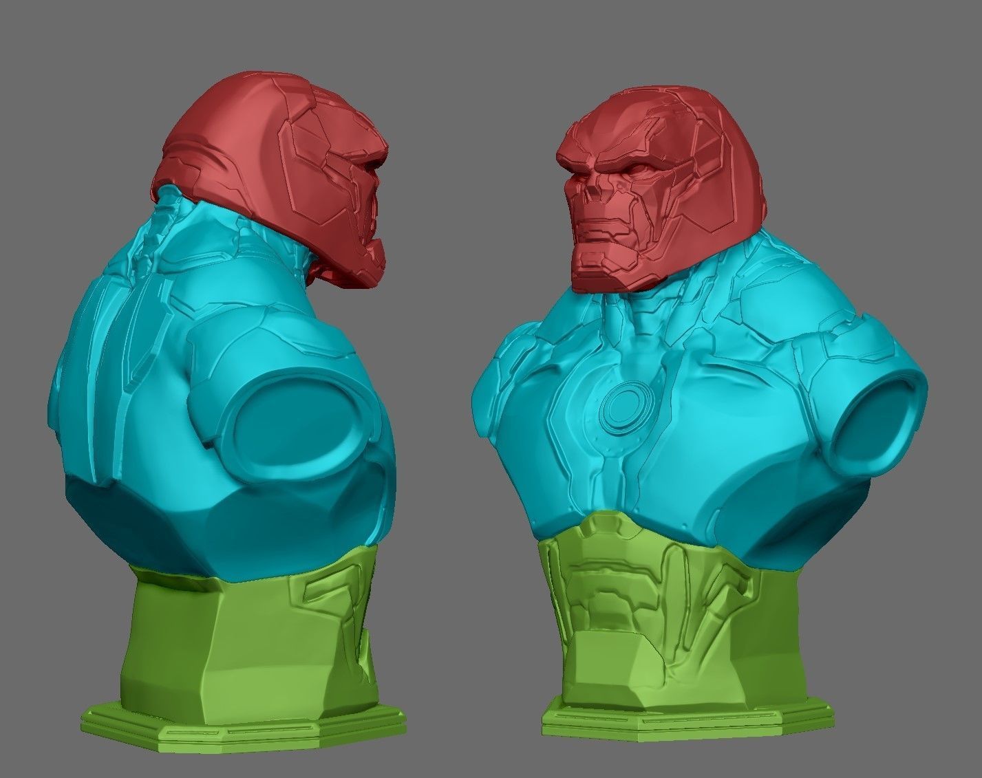 Darkseid Bust Mecha 3D print model_5