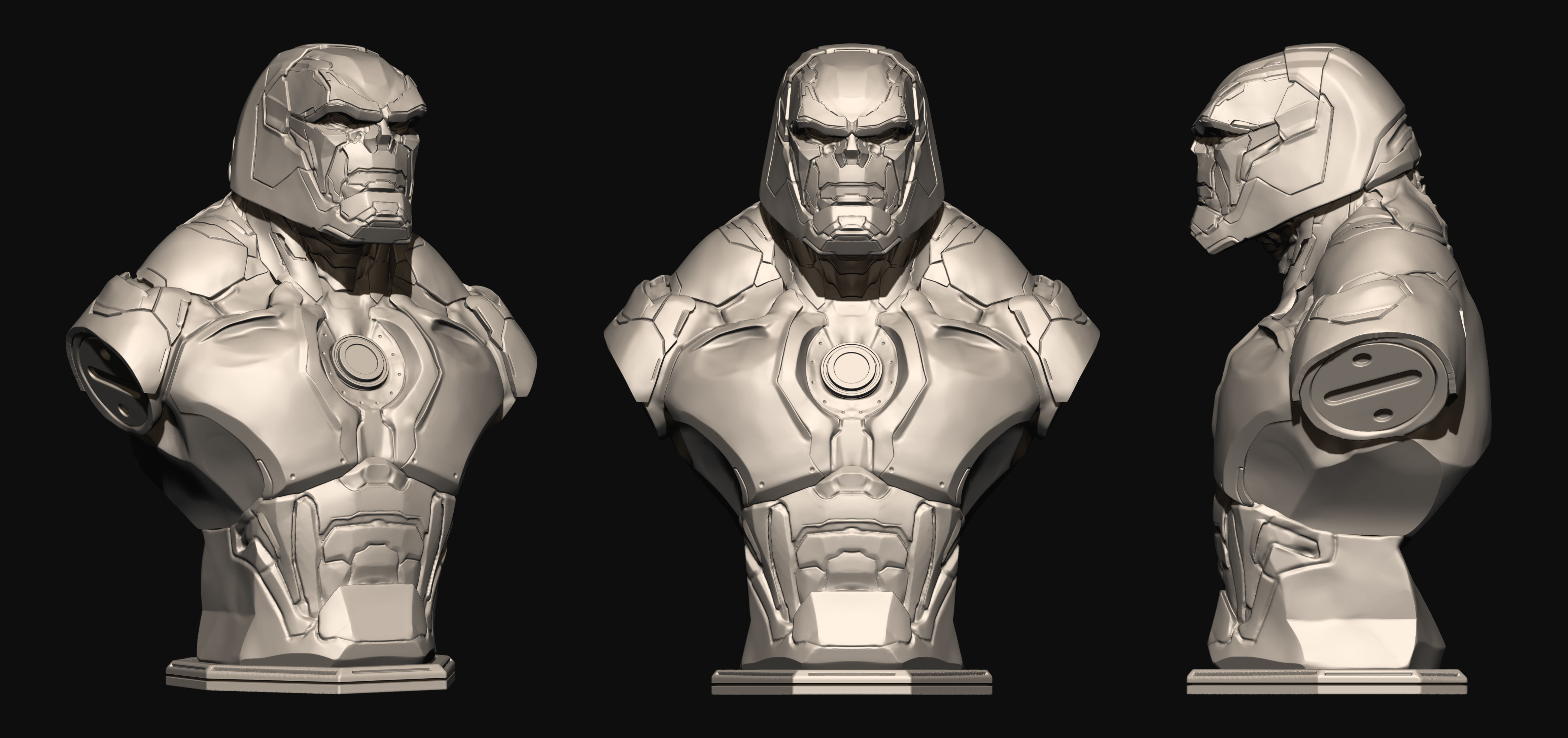 Darkseid Bust Mecha 3D print model_6