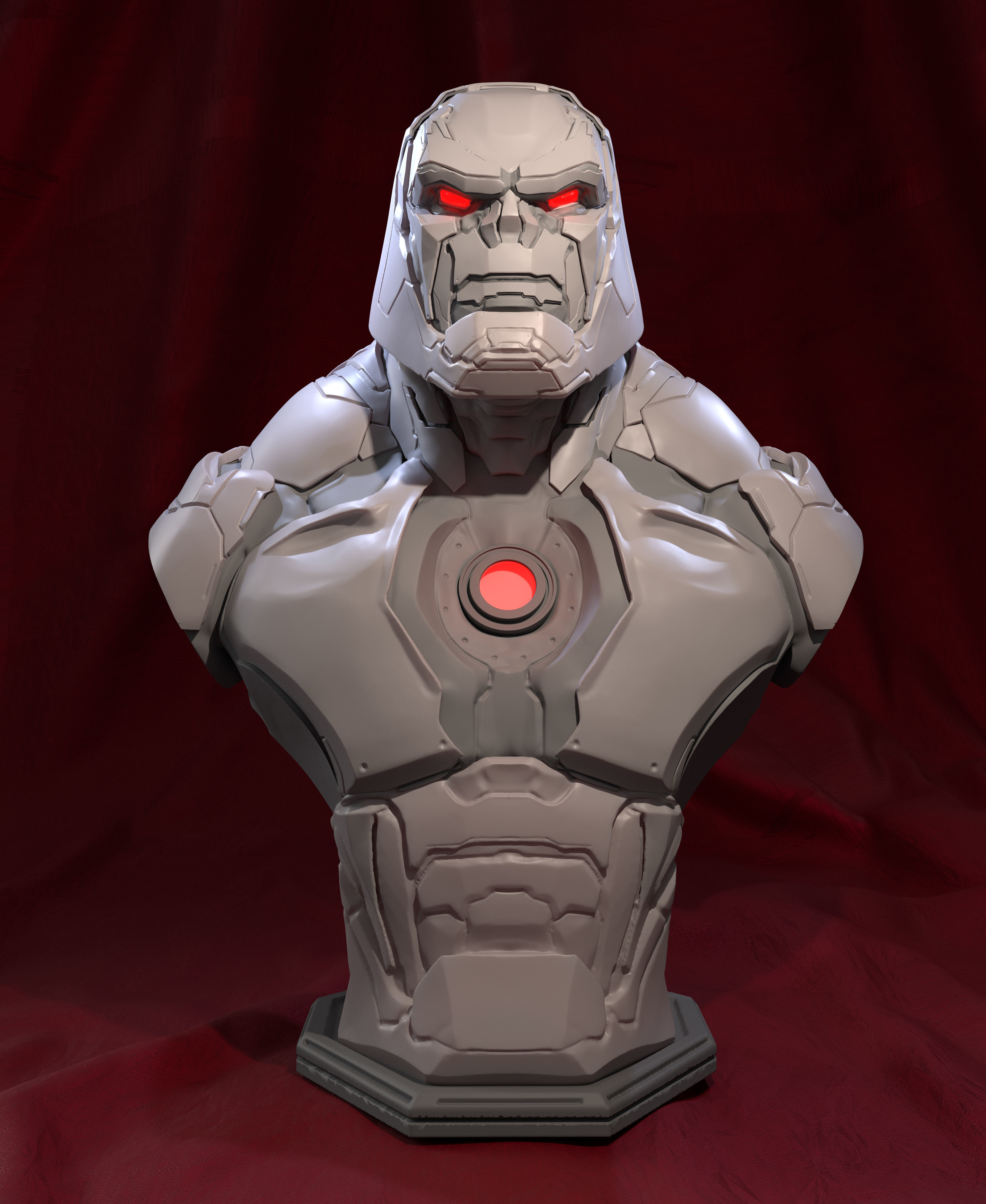 Darkseid Bust Mecha 3D print model_1