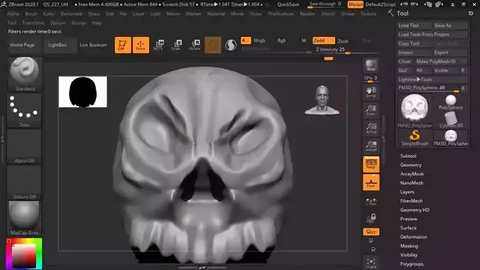skull in software