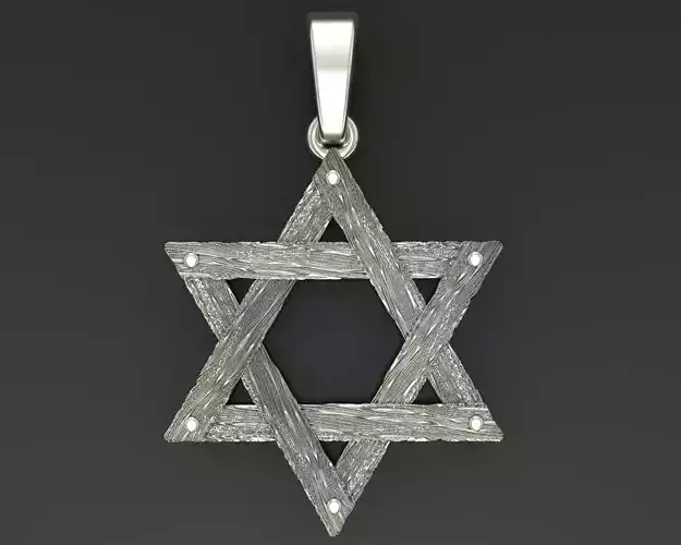 Star of David pendant necklace  3D print model