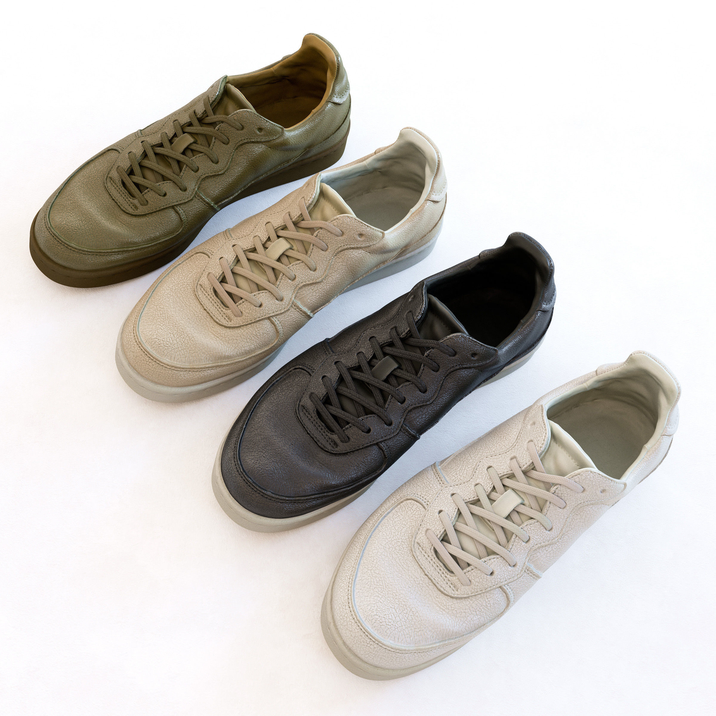 Sneakers three Low-poly 3D model_4