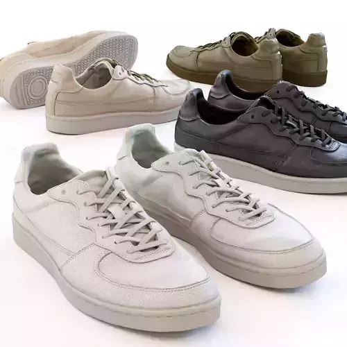 Sneakers three Low-poly 3D model