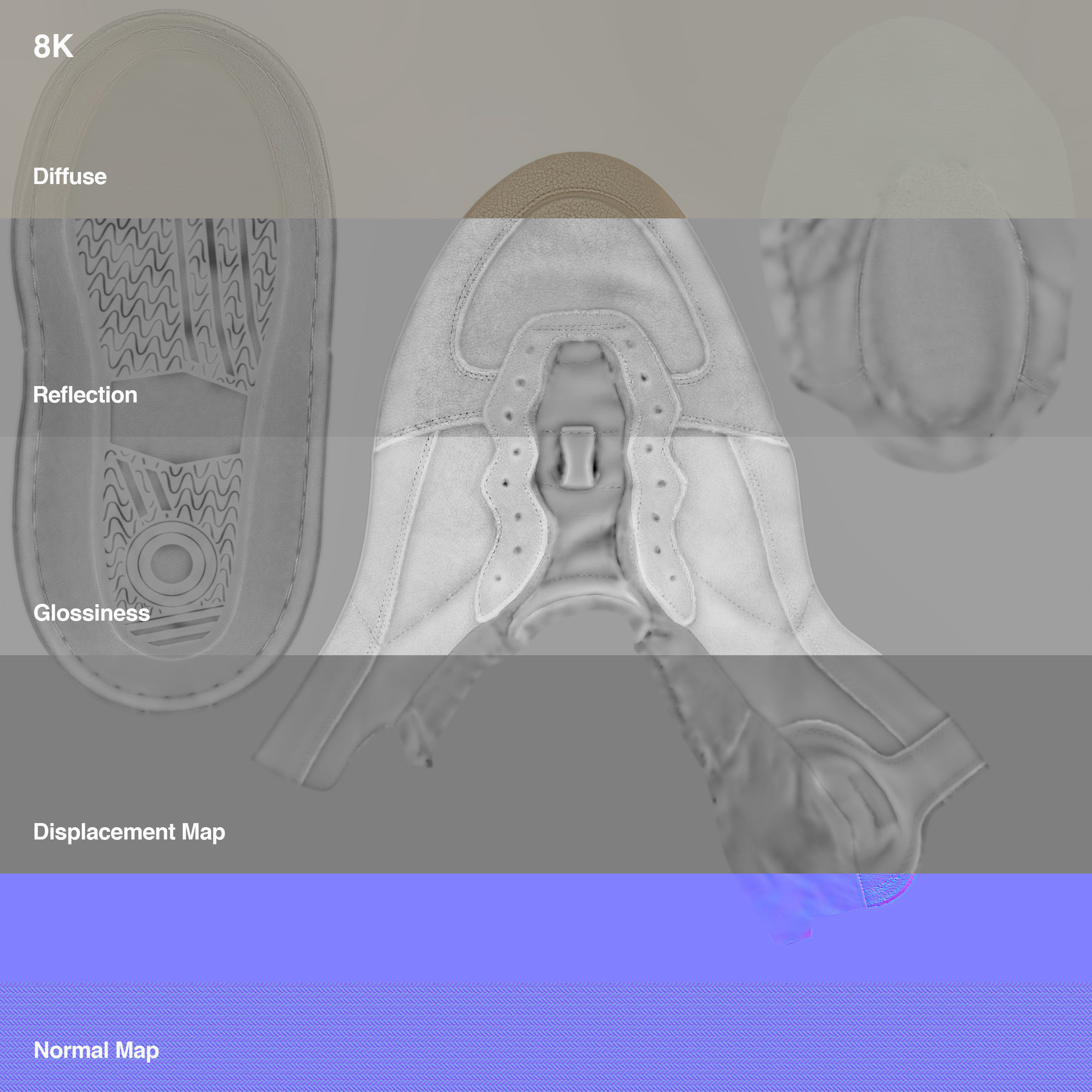 Sneakers three Low-poly 3D model_12