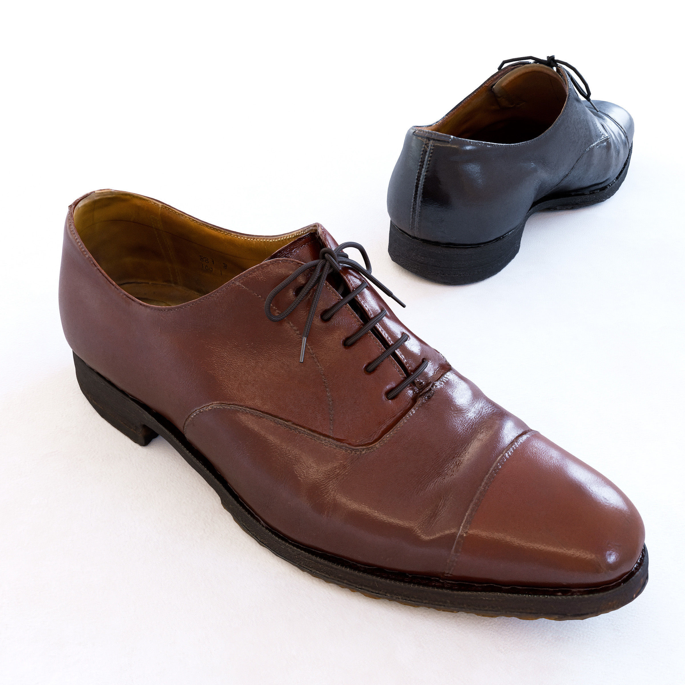 Business Shoes - Balmoral Low-poly 3D model_9