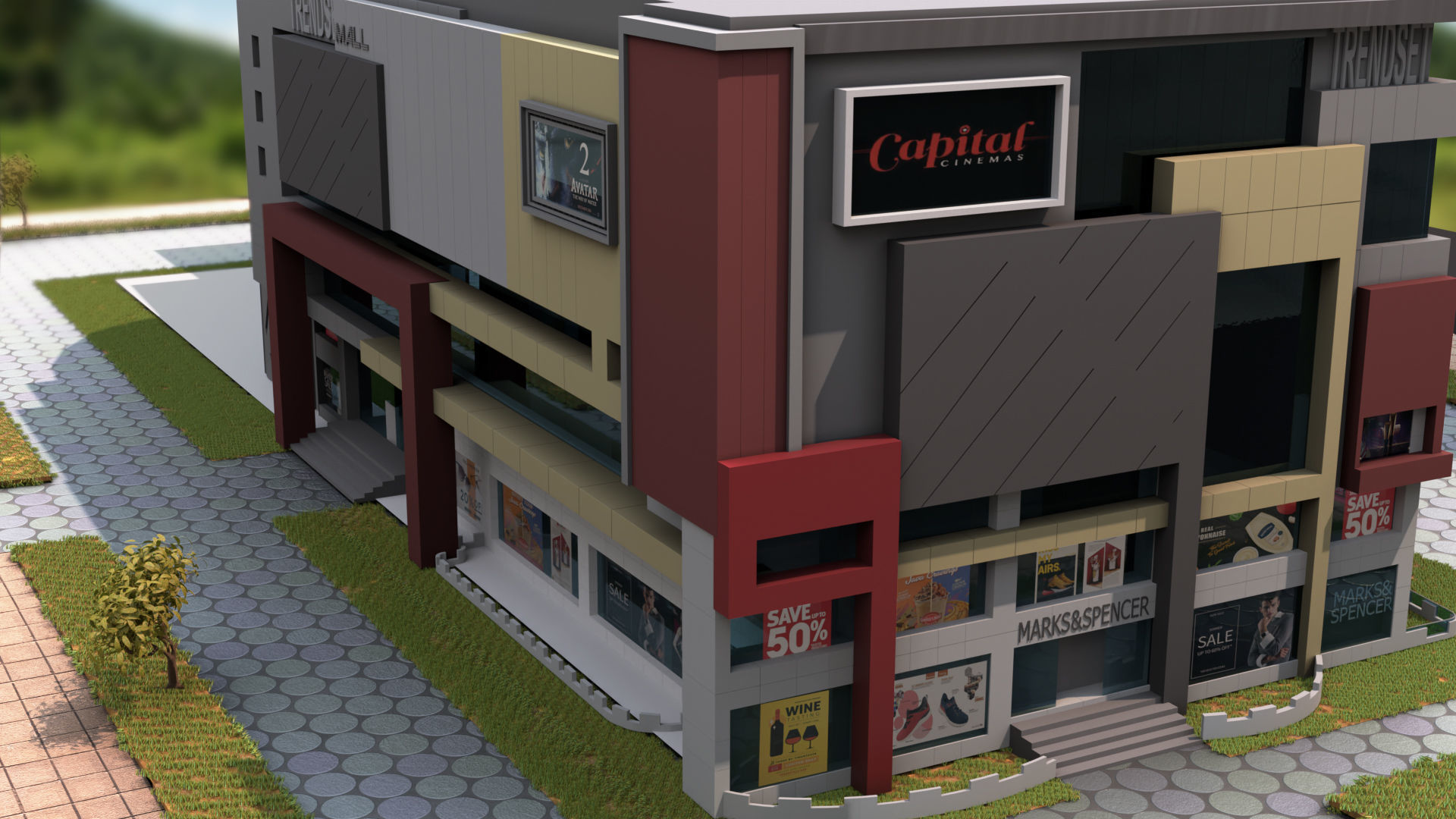 Shopping Mall 3D model_7