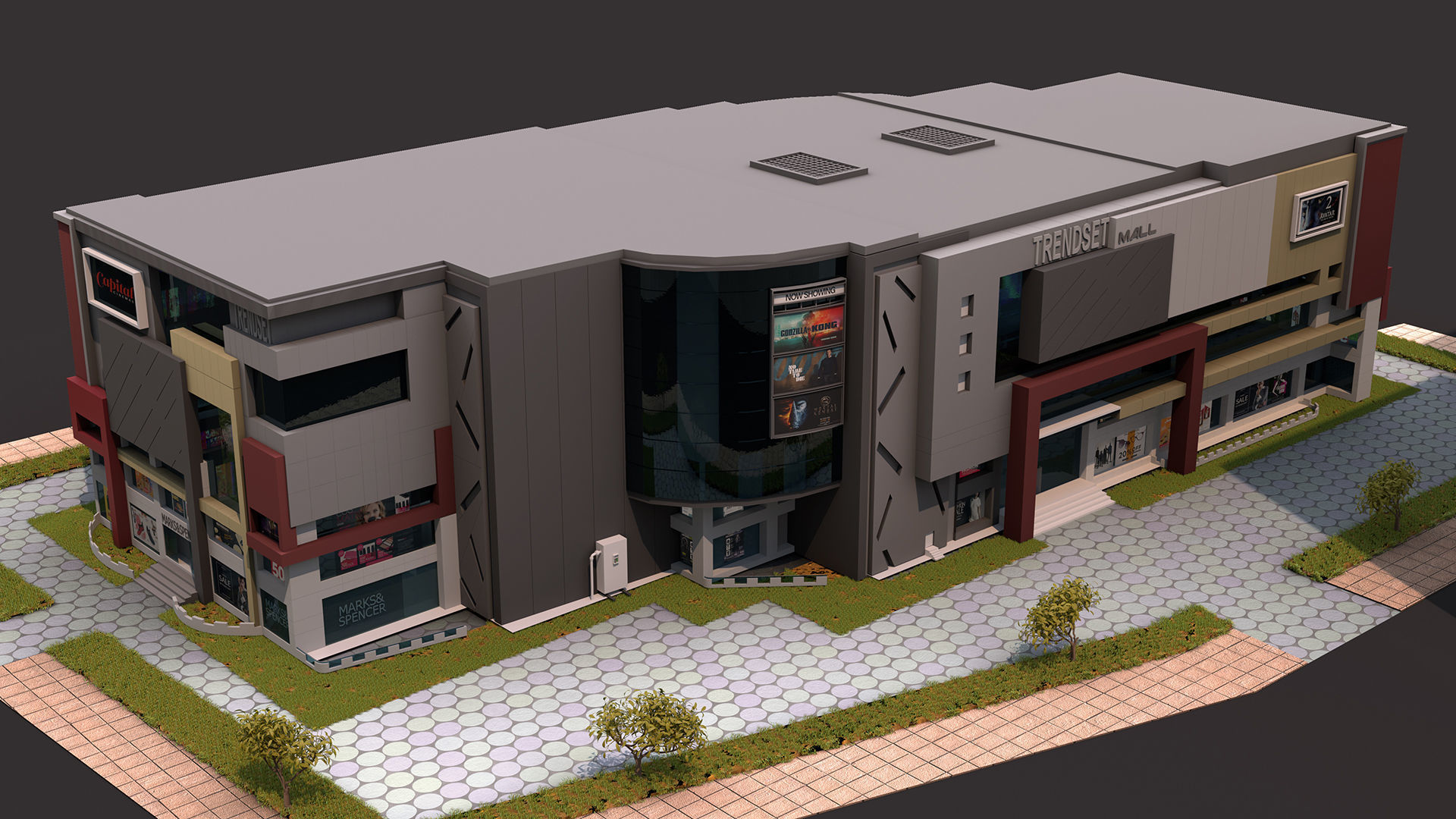 Shopping Mall 3D model_1